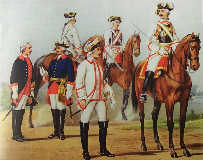 Бевернский кирасирский полк 1733 г. форма