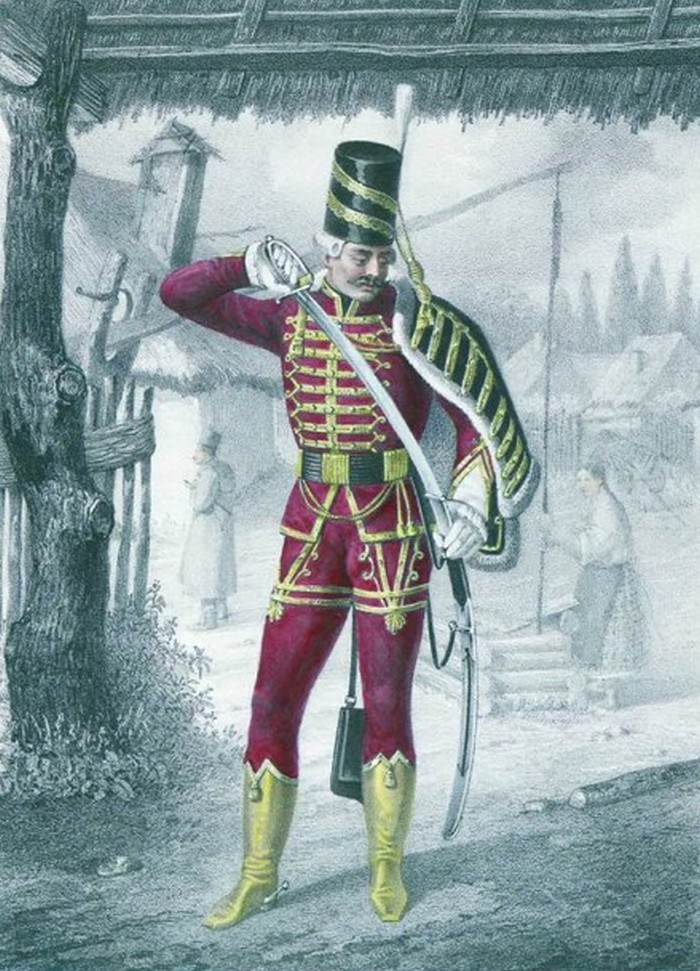 Форма Острогожского гусарского полка 1775-1783 гг., обер-офицер