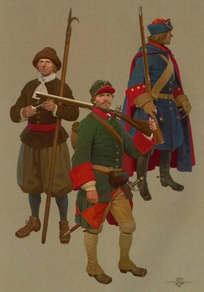 Форма пехоты, кавалерии и флота Петра 1 к концу Северной войны