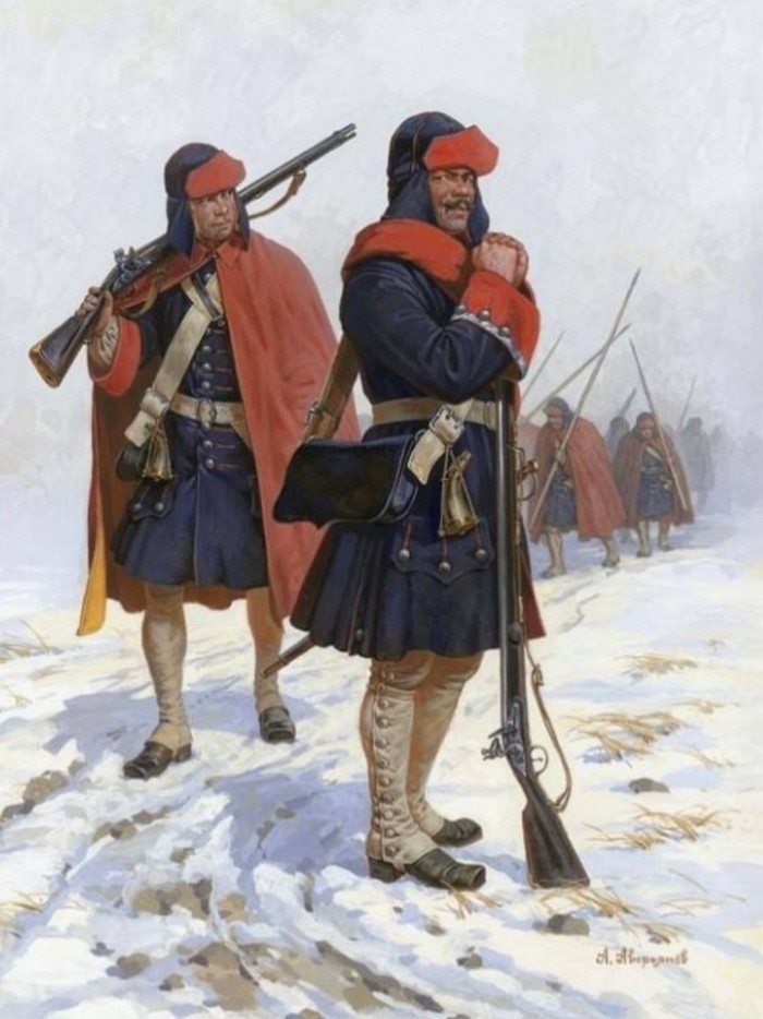 Чины при Петре 1: мушкетер и пикинер пехотного полка