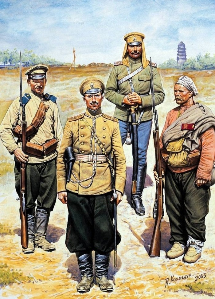 Форма пехоты и кавалерии, Японская война 1904-1905 гг.