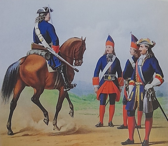 Драгунский князя Григория Волконского полк 1702 г. форма