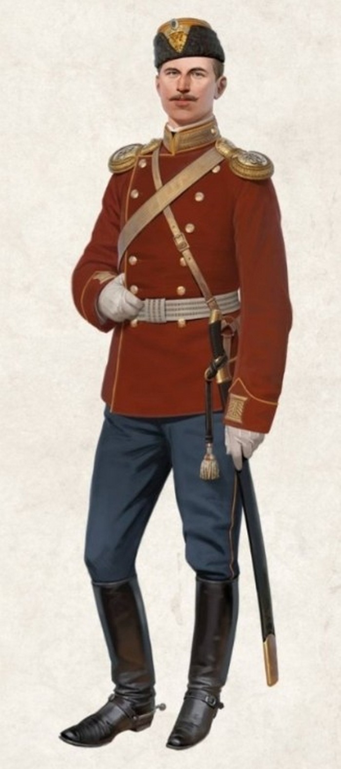 Драгунские войска при Николае 2, мундир