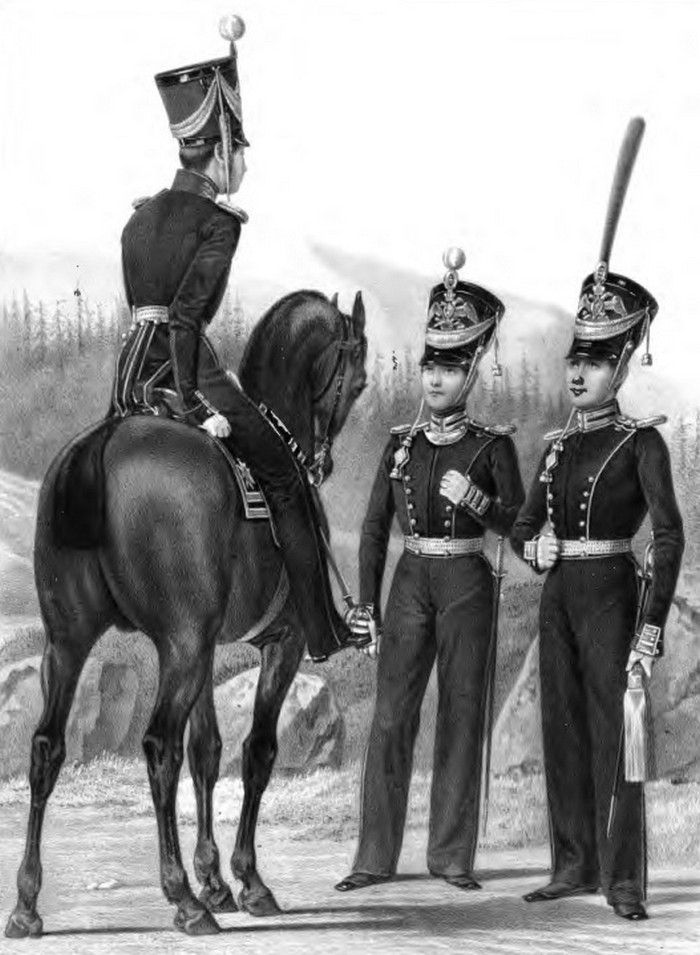 Форма офицеров гвардейской пехоты при Николае I