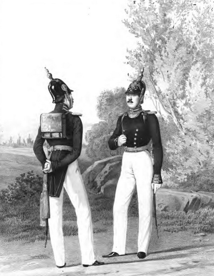 Форма обер-офицеров гвардейской пехоты, Венгерское восстание 1849 г.