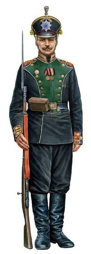 Лейб-гвардии Егерский полк парадная форма в XX веке.