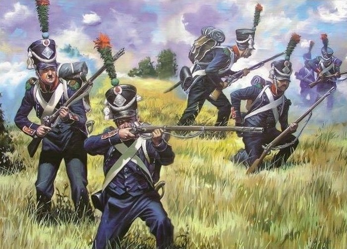 Пехота Наполеона в рассыпном строю