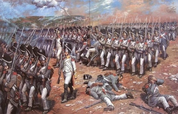 Пехота Наполеона в колоннах
