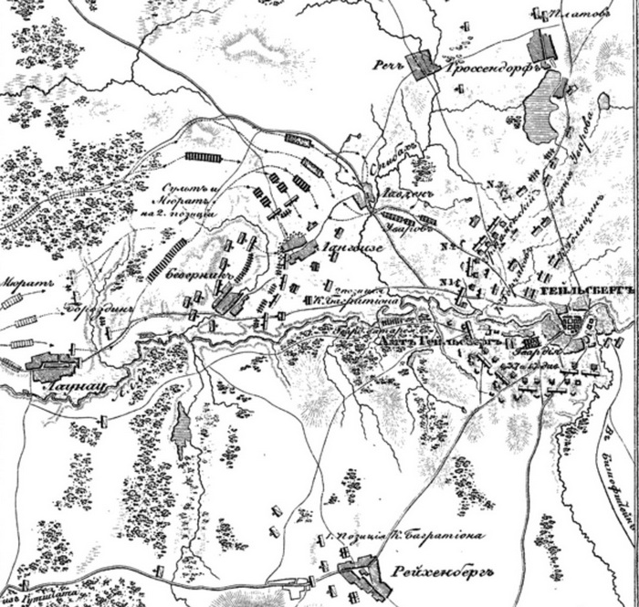 Сражение при Гейльсберге 1807 г., карта