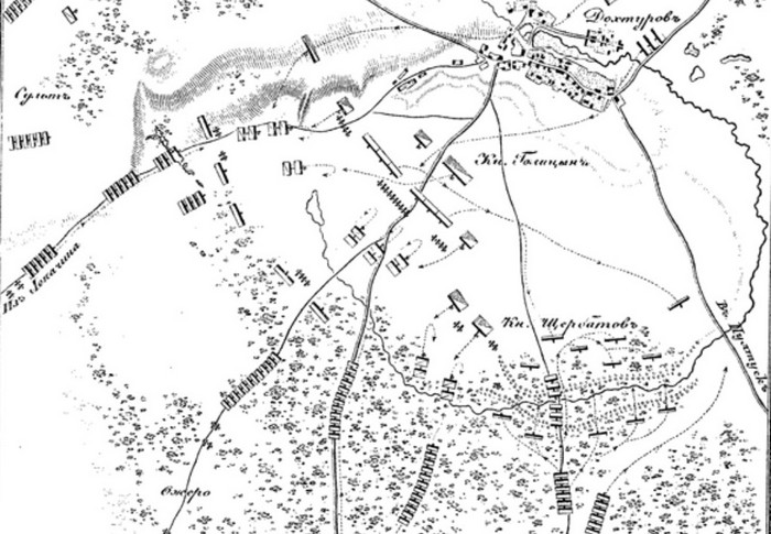 Сражение под Голыминым 14 декабря 1806 г., карта