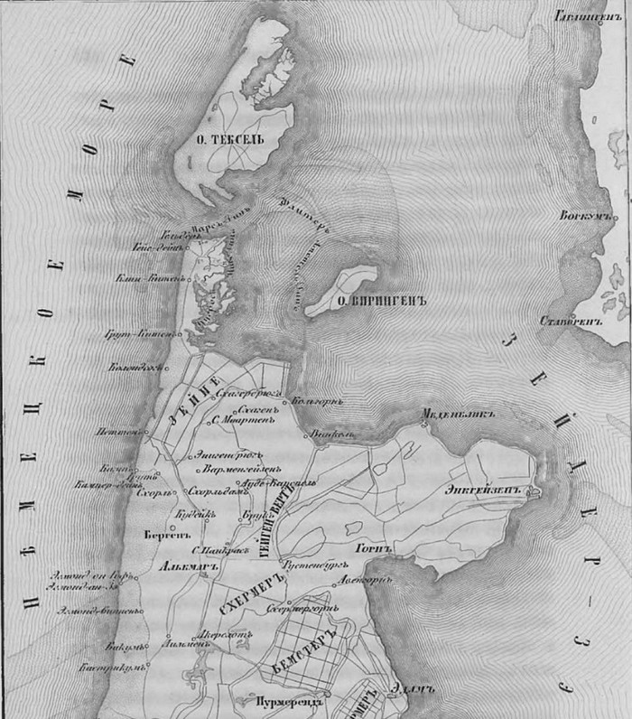 Северная Голландия, карта