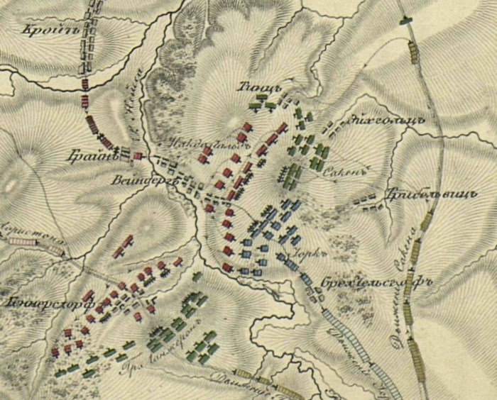 Сражение при Кацбахе 14 августа 1813 г., карта