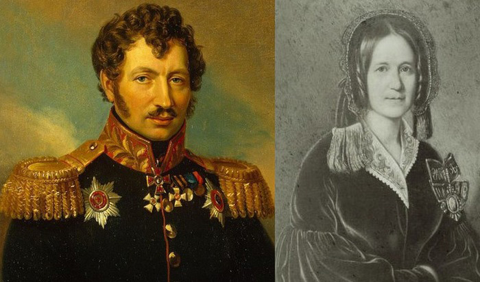 Барон Киприан Антонович Крейц (1777-1850) и его супруга Каролина Петровна Оффенберг (1786-1857).