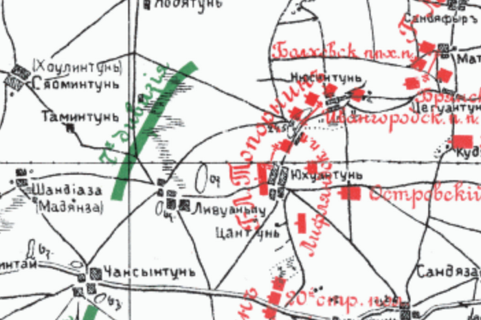 Мукденское сражение 1905 г., карта