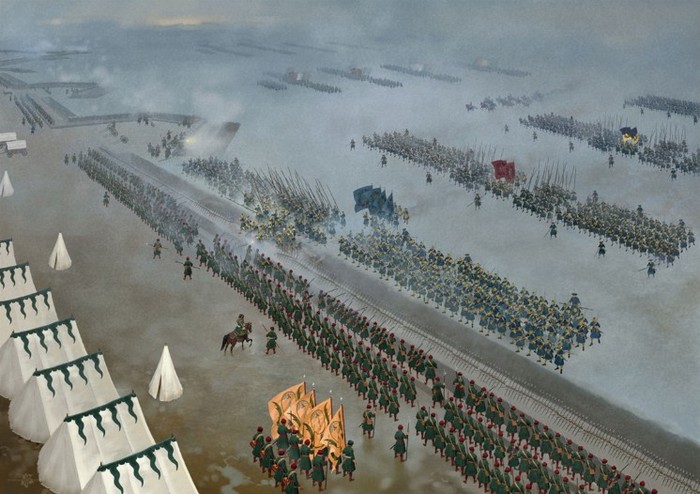 Сражение под Нарвой 1700 г., картина