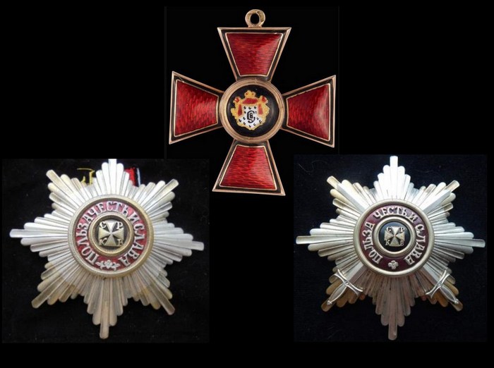 Знак ордена Св. Владимира, орденские звезды