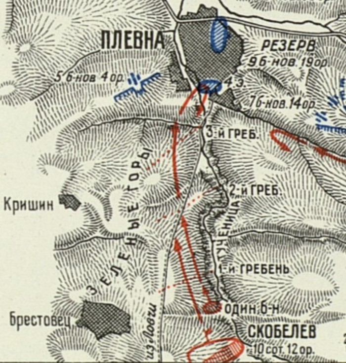 Штурм Зеленых гор Скобелевым под Плевной, Турецкая война 1877-1878 гг.