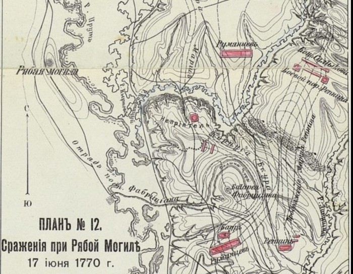 План сражения при Рябой Могиле 17 июня 1770 г.