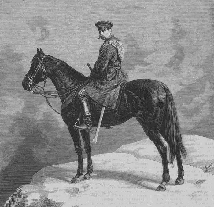 Александр Петрович Струков - генерал от кавалерии, Турецкая война 1877-1878 гг., рисунок