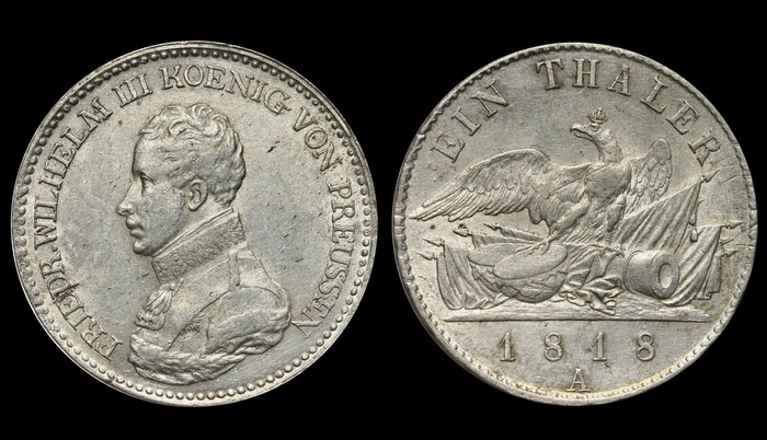 Талер 1816 г., Фридрих Вильгельм III, королевство Пруссия