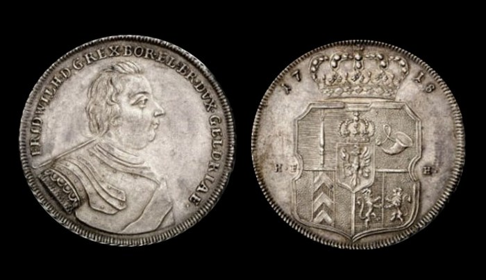 1 талер Фридрих Вильгельм I, король-солдат 1718 г., Пруссия