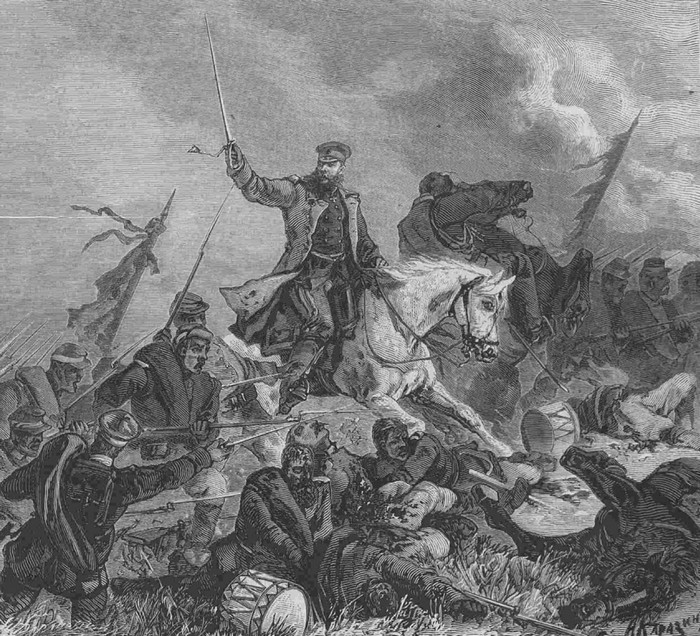 Штурм Зеленых гор под Плевной, Турецкая война 1877-1878 гг., рисунок