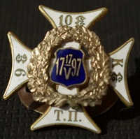Нагрудный знак Троицкого 107-го  пехотного полка