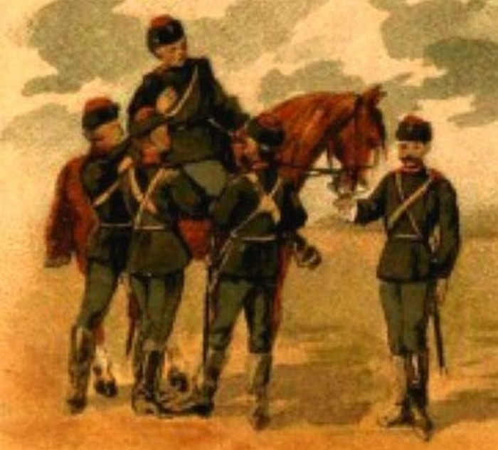 Первая медицинская помощь для раненых кавалеристов