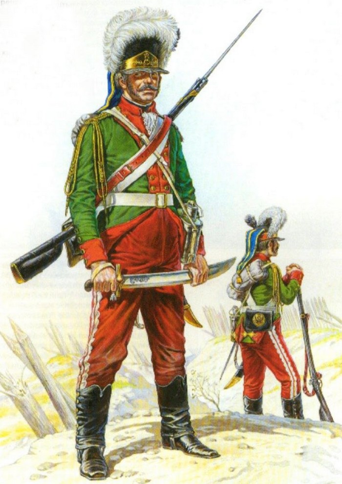 Форма гренадер Екатеринославского полка 1792 г.