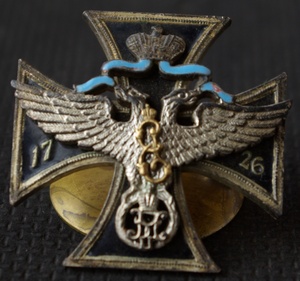 Нагрудный знак Лейб-гвардии Санкт-Петербургского полка. Полковой знак копия, бронза, горячая эмаль