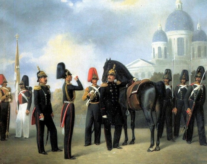 Солдаты и офицеры лейб-гвардии Измайловского полка, Adolph Jebens, 1853 г.
