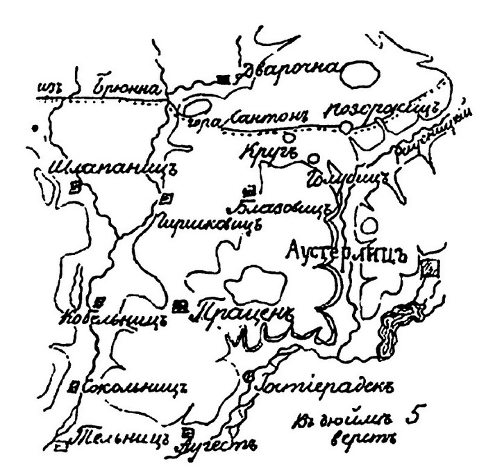 Сражение под Аустерлицем карта