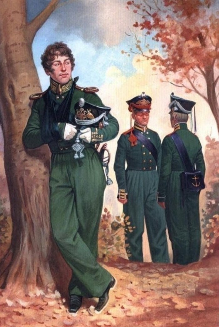 Форма чинов Гвардейского Флотского Экипажа, Заграничный поход 1813-1814 гг.