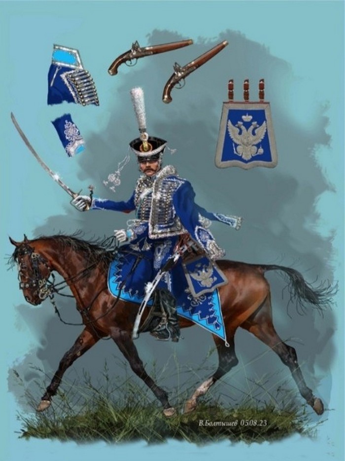  Штабс-ротмистр Гродненского гусарского полка, форма 1812 г.