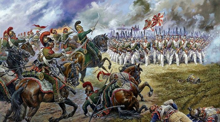 Атака кавалерии на пехотное каре