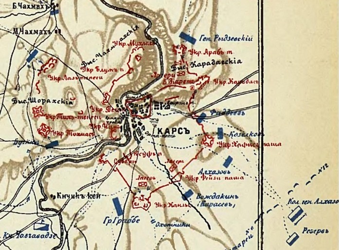 Карта штурм Карса