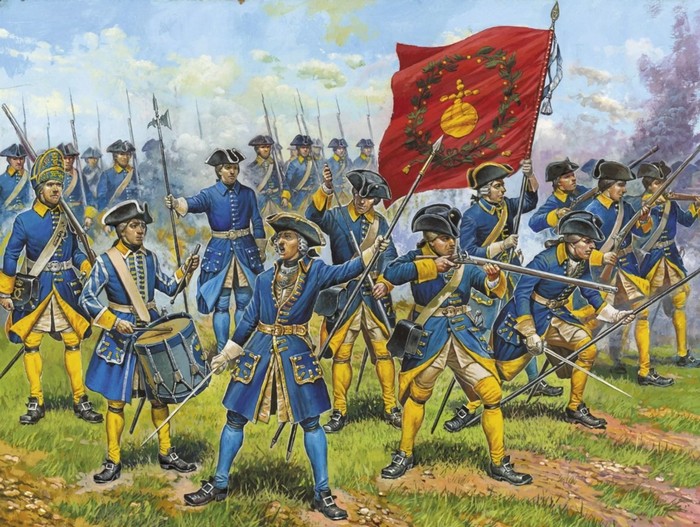 Пехота Карла XII, форма
