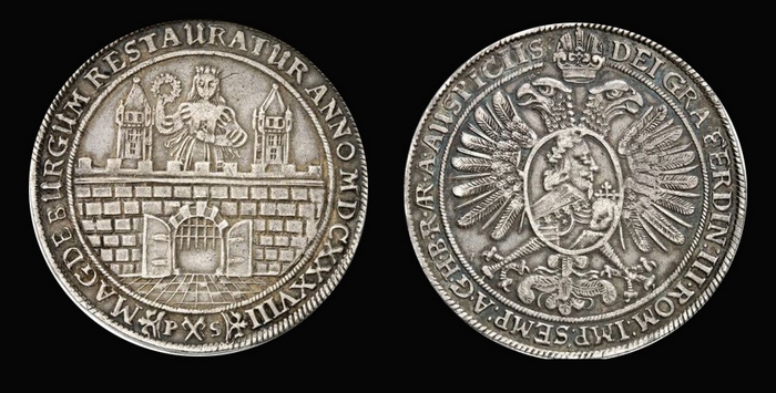Талер 1638 г. Магдебург, Пруссия