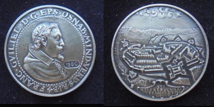Монета-медаль 1677 г. епископство Оснабрюк, Вестфалия