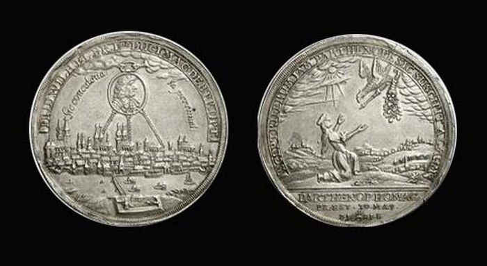 Монета-медаль города Магдебург 1681 г., Бранденбург, Пруссия