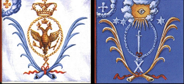 Знамена Семеновского полка образца 1706 г.