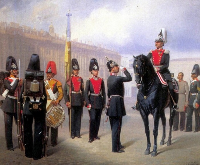 Группа чинов лейб-гвардии Литовского резервного полка, Adolph Jebens, 1855 г.